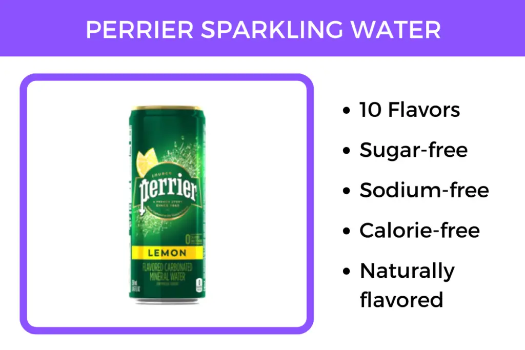 Perrier sparkling water tastes just like soda, and is sugar-free