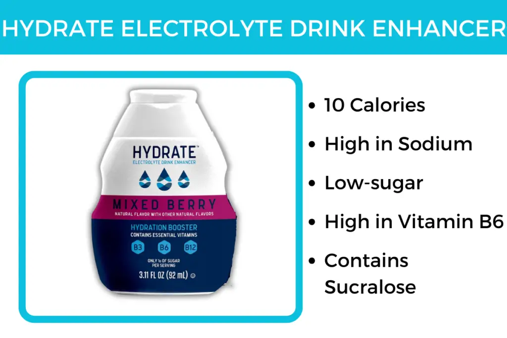 Some flavors of Hydrate drink enhancers are free from red 40, and other artificial food dyes.