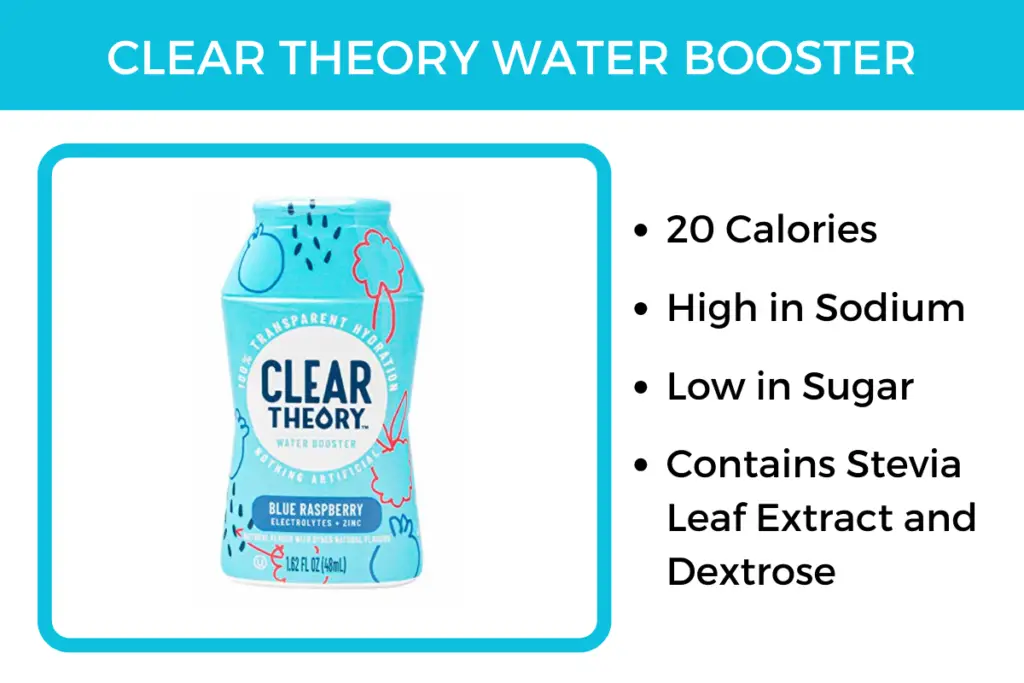 Clear Theory water drops don't contain red 40 and are free from artificial colorings.