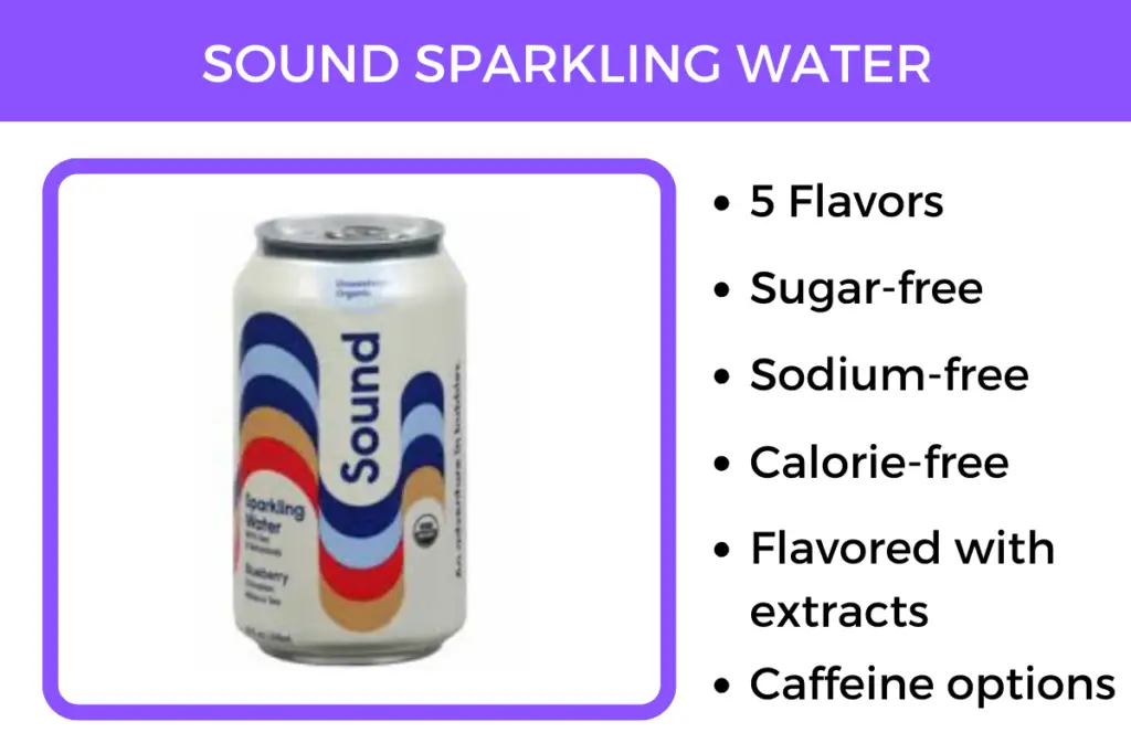 Sound sparkling water tastes just like soda, and is sugar-free and calorie-free.